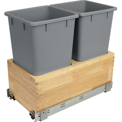 Pull-out trash can with an obstructed or interrupted rim that prevents Trash Shield from clipping on